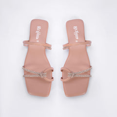 Regina Double Strap Peach Sliders