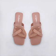 Regina Embellished Peach Flats