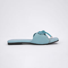 Regina Bow Accent Ice Blue Sliders