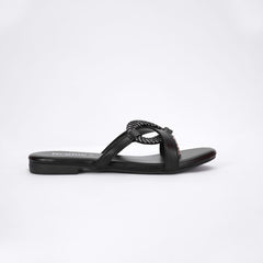 Regina Braided Black Flats