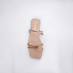 Regina Double Strap Peach Sliders