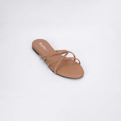 Regina Multi Strap Brown Sliders