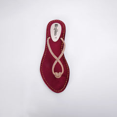 Regina Braided Maroon Flats