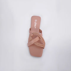 Regina Embellished Peach Flats