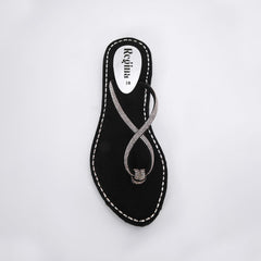 Regina Black Velvet Sandals
