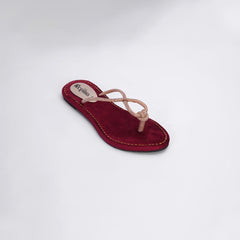 Regina Braided Maroon Flats