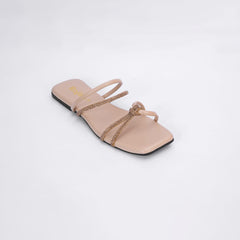 Regina Double Strap Peach Sliders