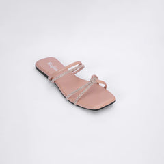 Regina Double Strap Peach Sliders