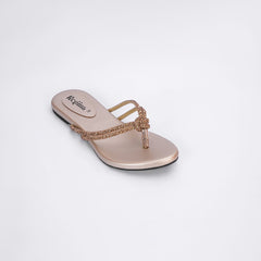 Regina Embellished Knot Golden Flats