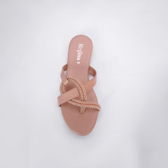 Regina Criss-Cross Peach Sliders