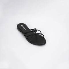 Regina Multi Strap Black Sliders