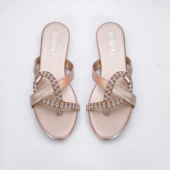 Regina Crystal Golden Flats