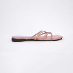 Regina Multi Strap Peach Sliders