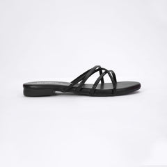 Regina Multi Strap Black Sliders