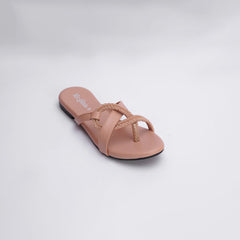 Regina Criss-Cross Peach Sliders