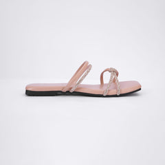 Regina Double Strap Peach Sliders