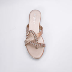 Regina Crystal Golden Flats