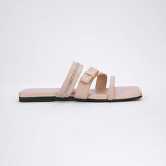 Regina Triple Strap Peach Sliders