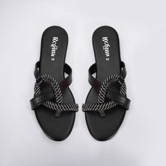 Regina Braided Black Flats