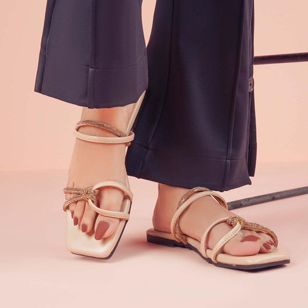 Regina Double Strap Peach Sliders