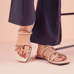 Regina Double Strap Peach Sliders