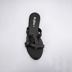 Regina Braided Black Flats