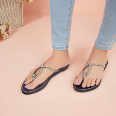 Regina Black Velvet Sandals