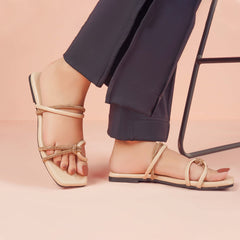 Regina Double Strap Peach Sliders