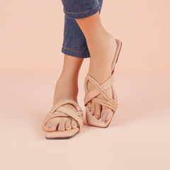 Regina Embellished Peach Flats